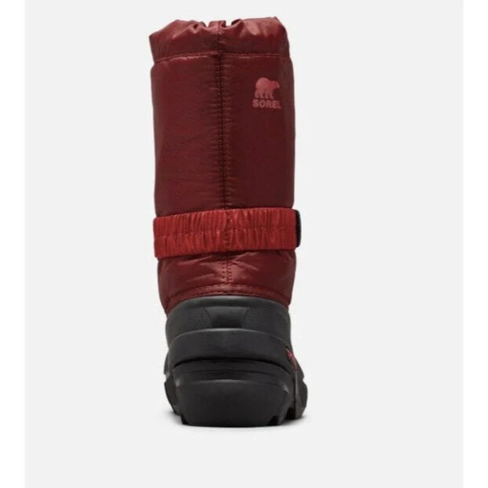 New Sorel Flurry Red Snow Boots Youth 5 Eu 37 Women 6.5 Insulated